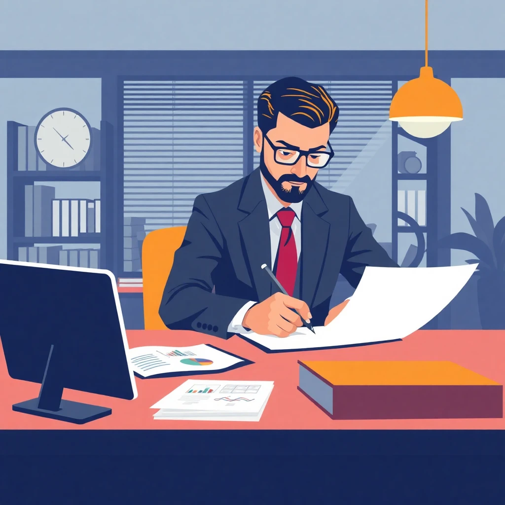 Consultor financeiro em ação