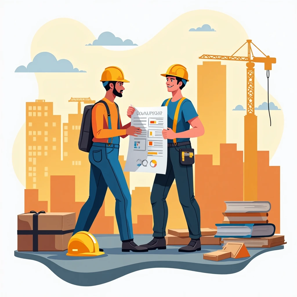 Bauarbeiter bei der Arbeit