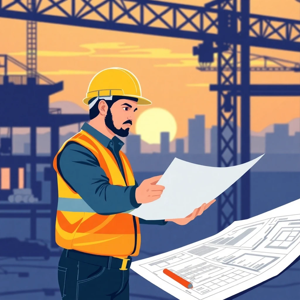 Bauarbeiter bei der Arbeit