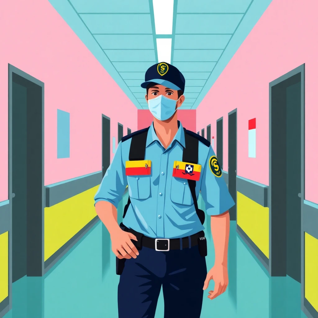 Security officer in a healthcare setting