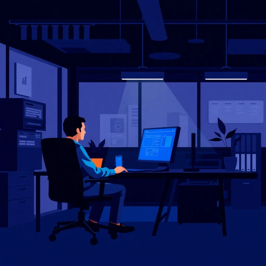 Night shift office work