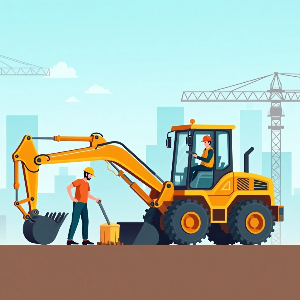 Construction site in action