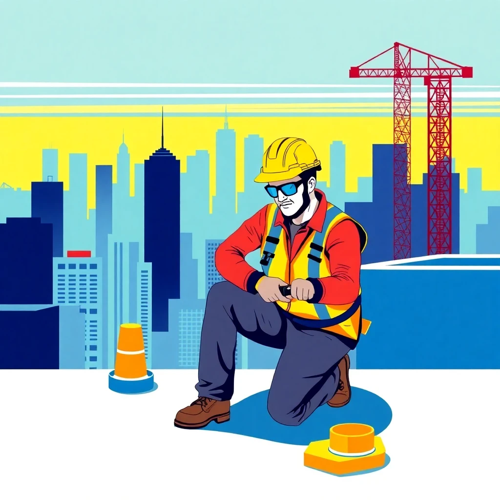 Tradesperson working on site