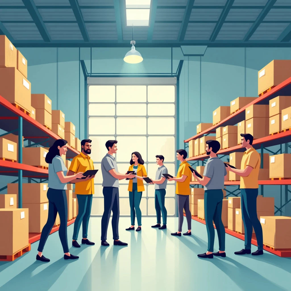 Warehouse teamwork
