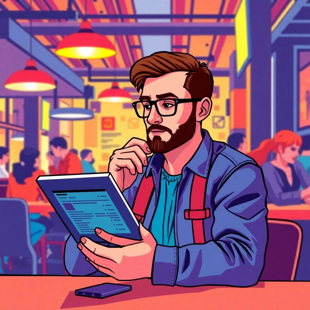 Freelancer reviewing job offers