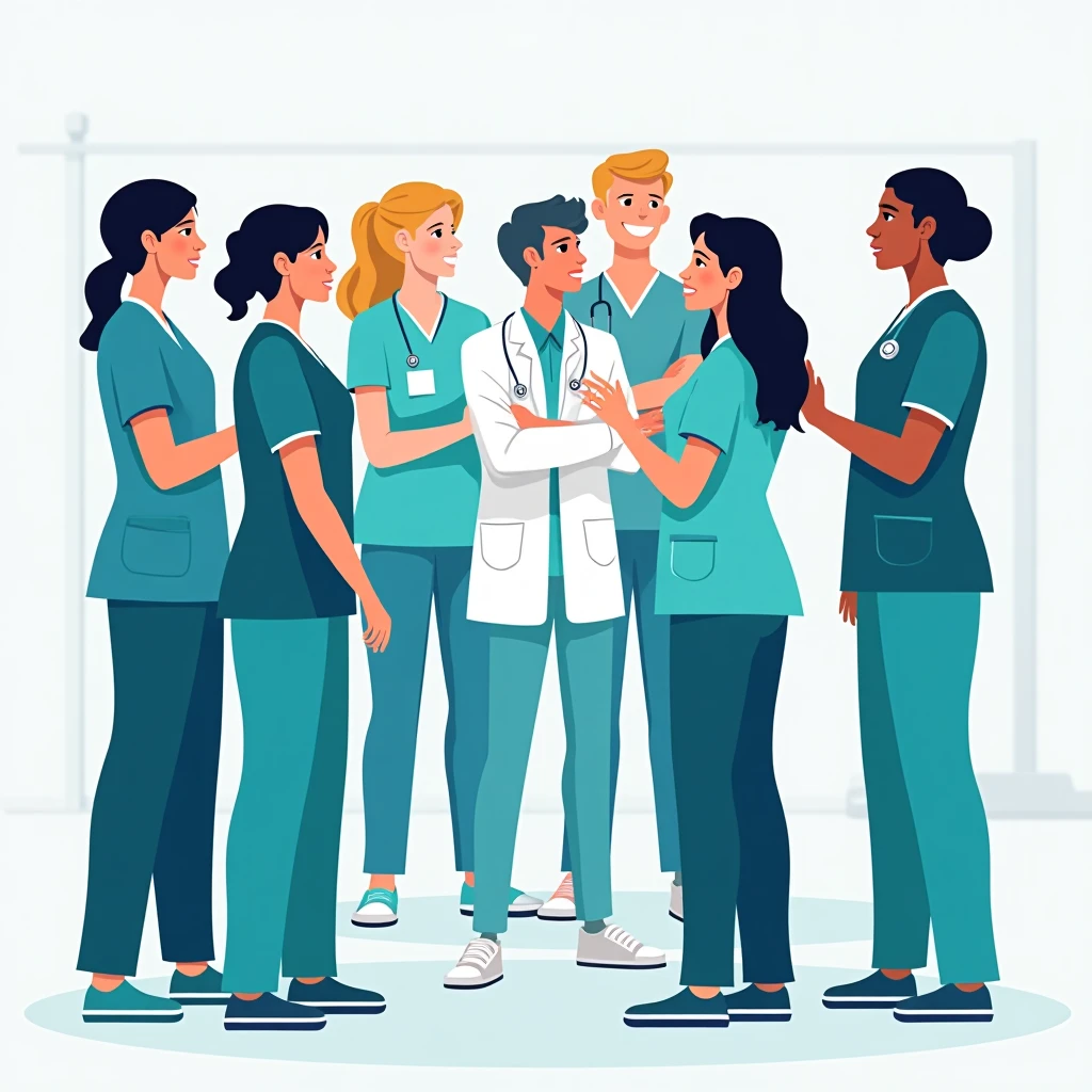 Nurses collaborating in a hospital