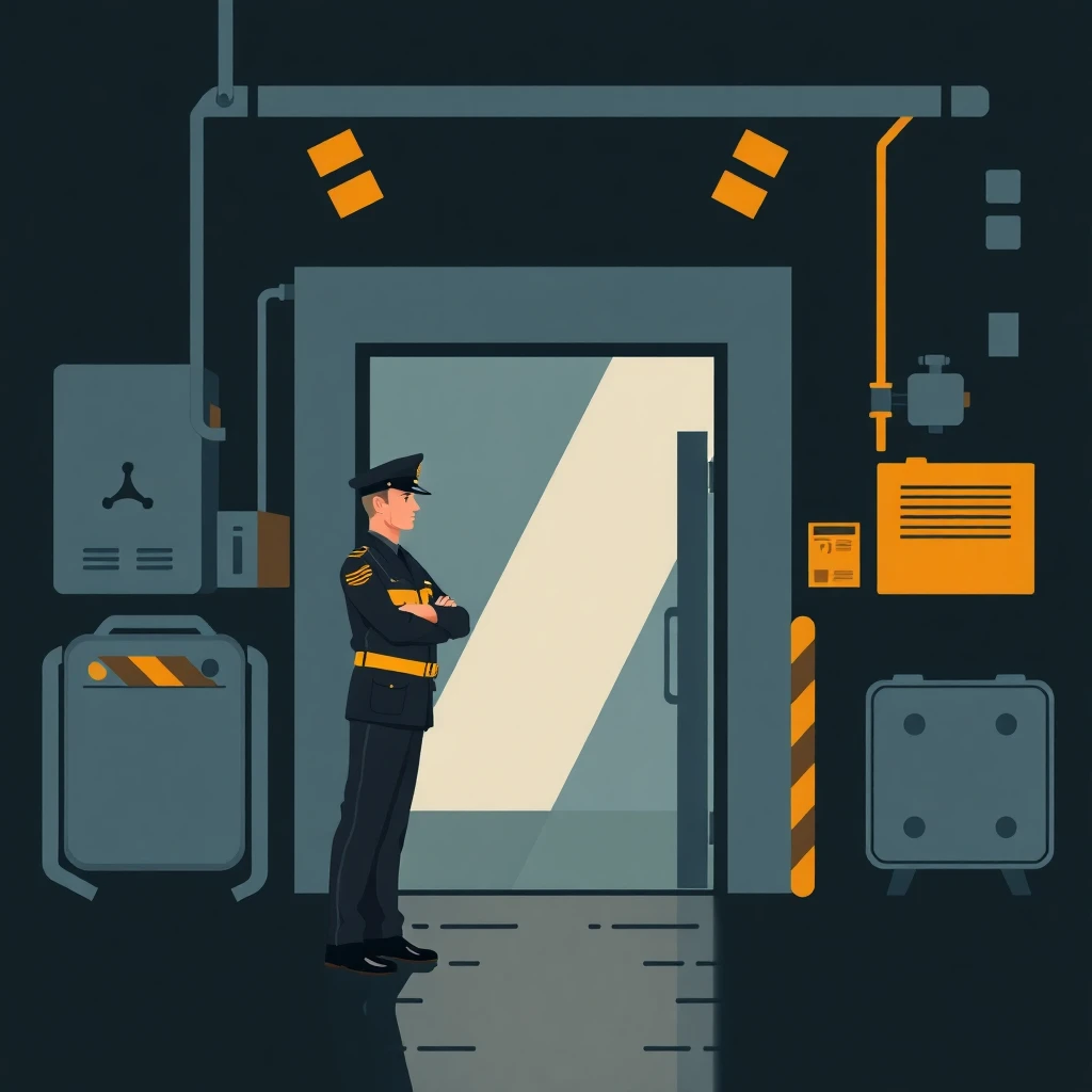 Security guard on duty