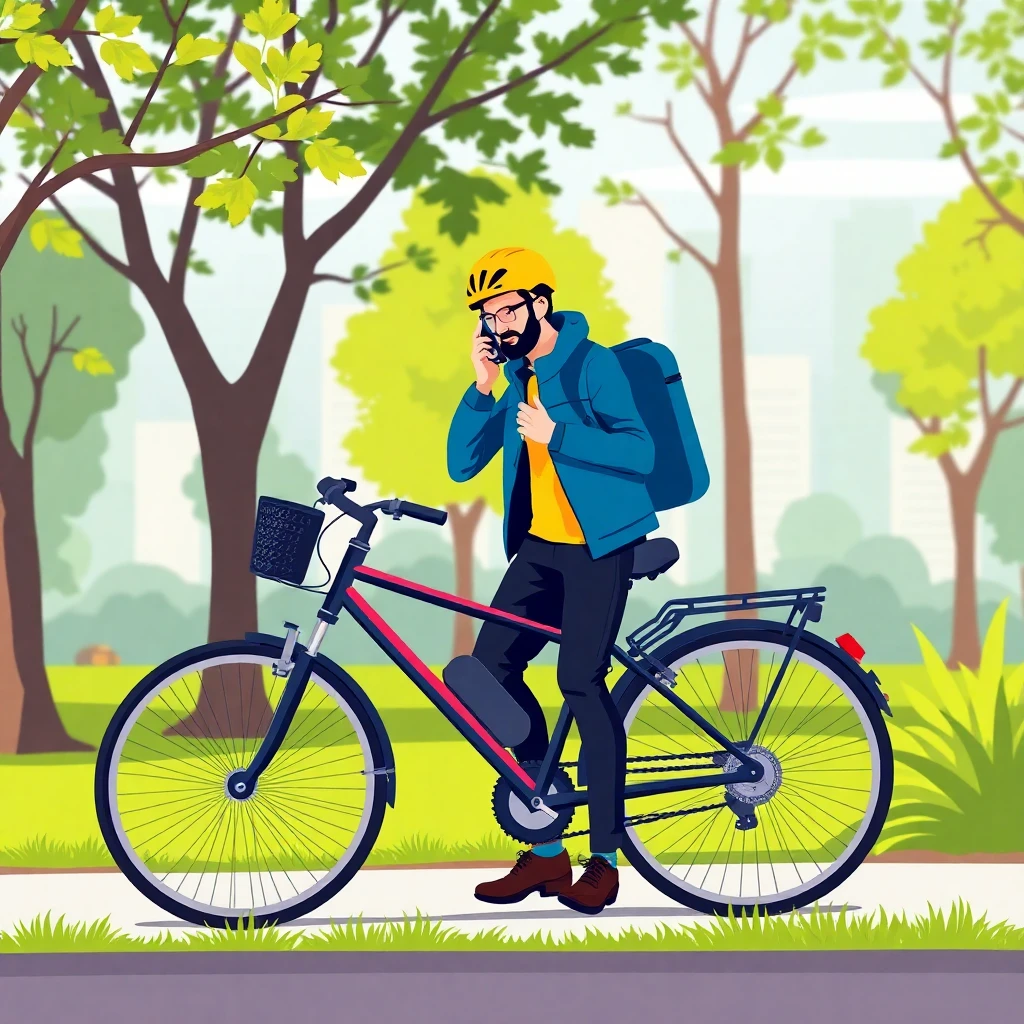 Repartidor revisando su ruta