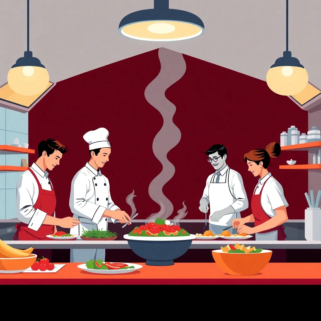 Chef liderando a su equipo