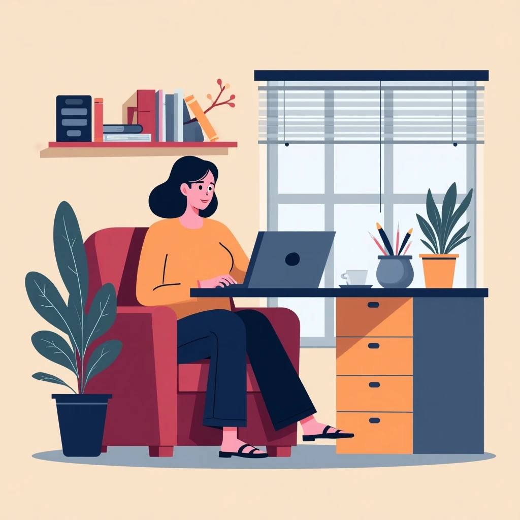 Remote work setup for flexible admin job