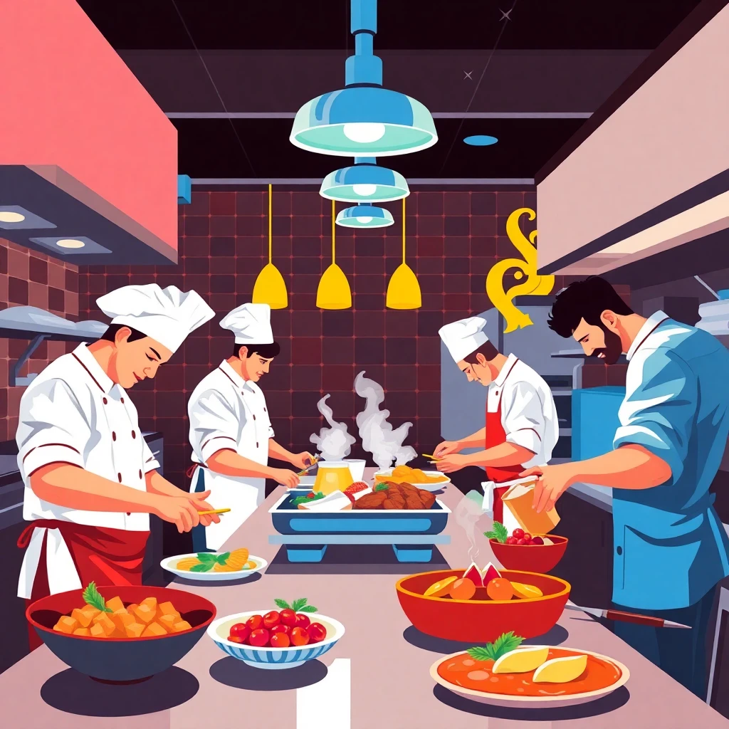 A dynamic restaurant kitchen