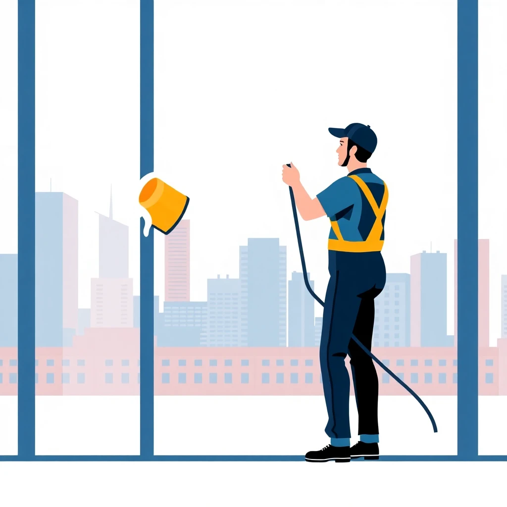 Experienced cleaner at work