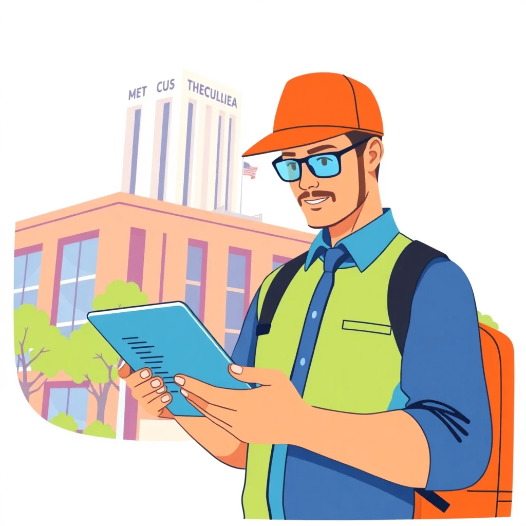 Conductor revisando entregas