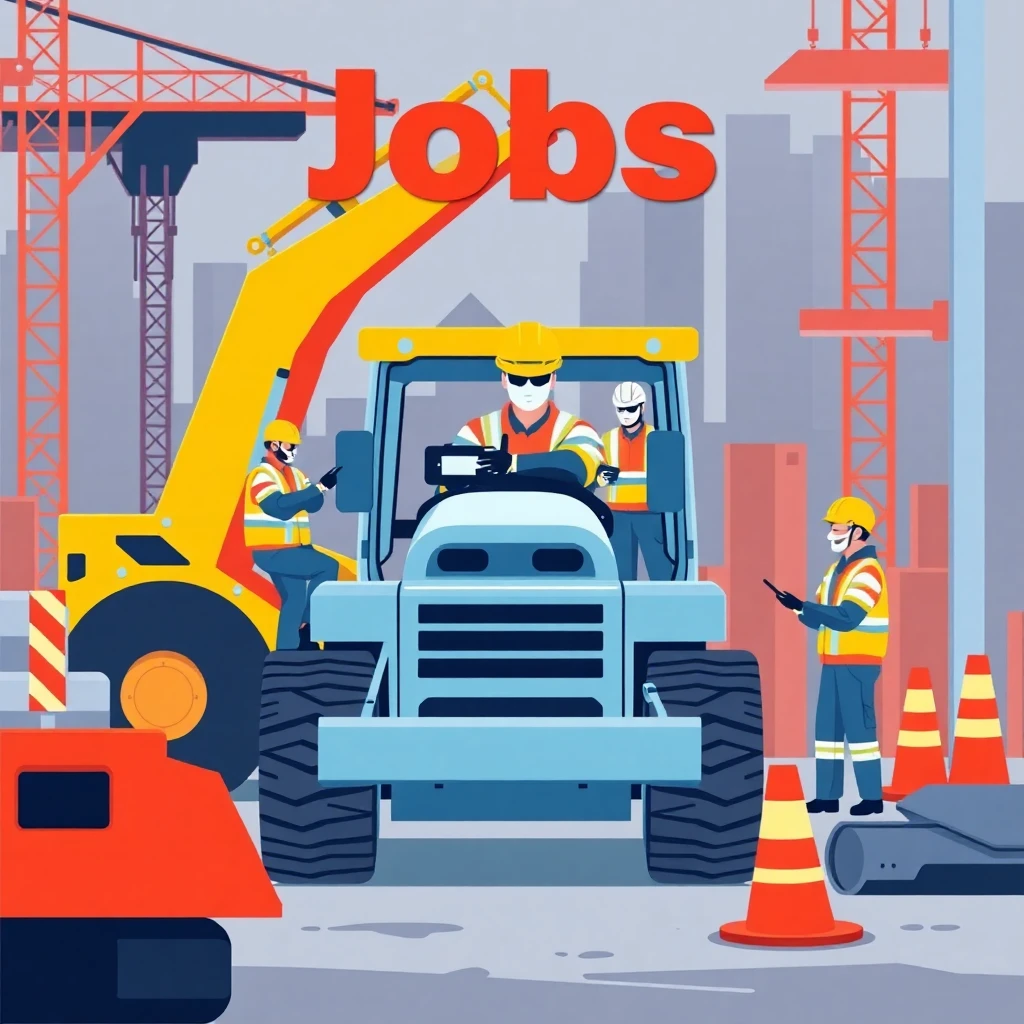 Construction team at work