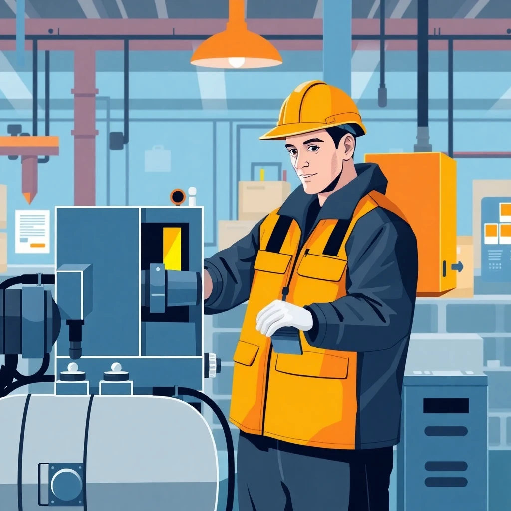 Skilled tradesperson at work