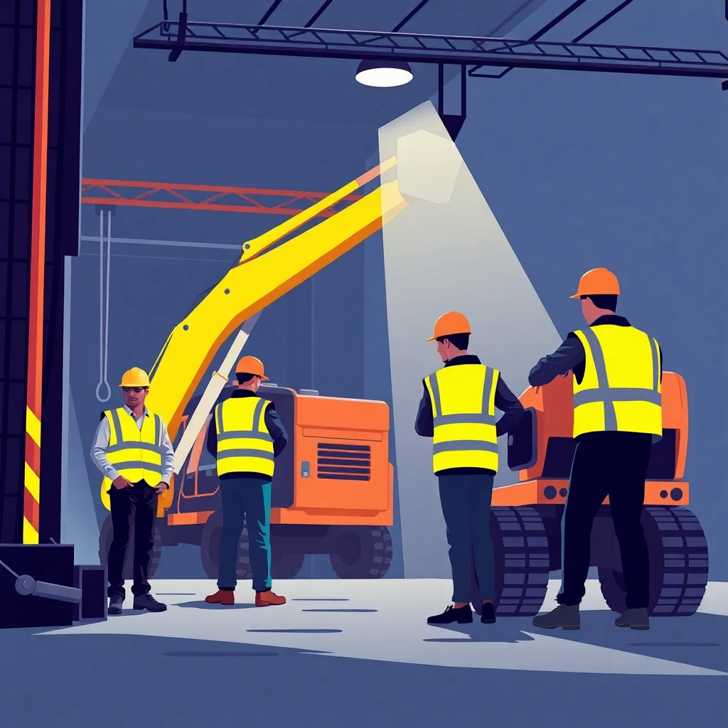 Night shift construction work