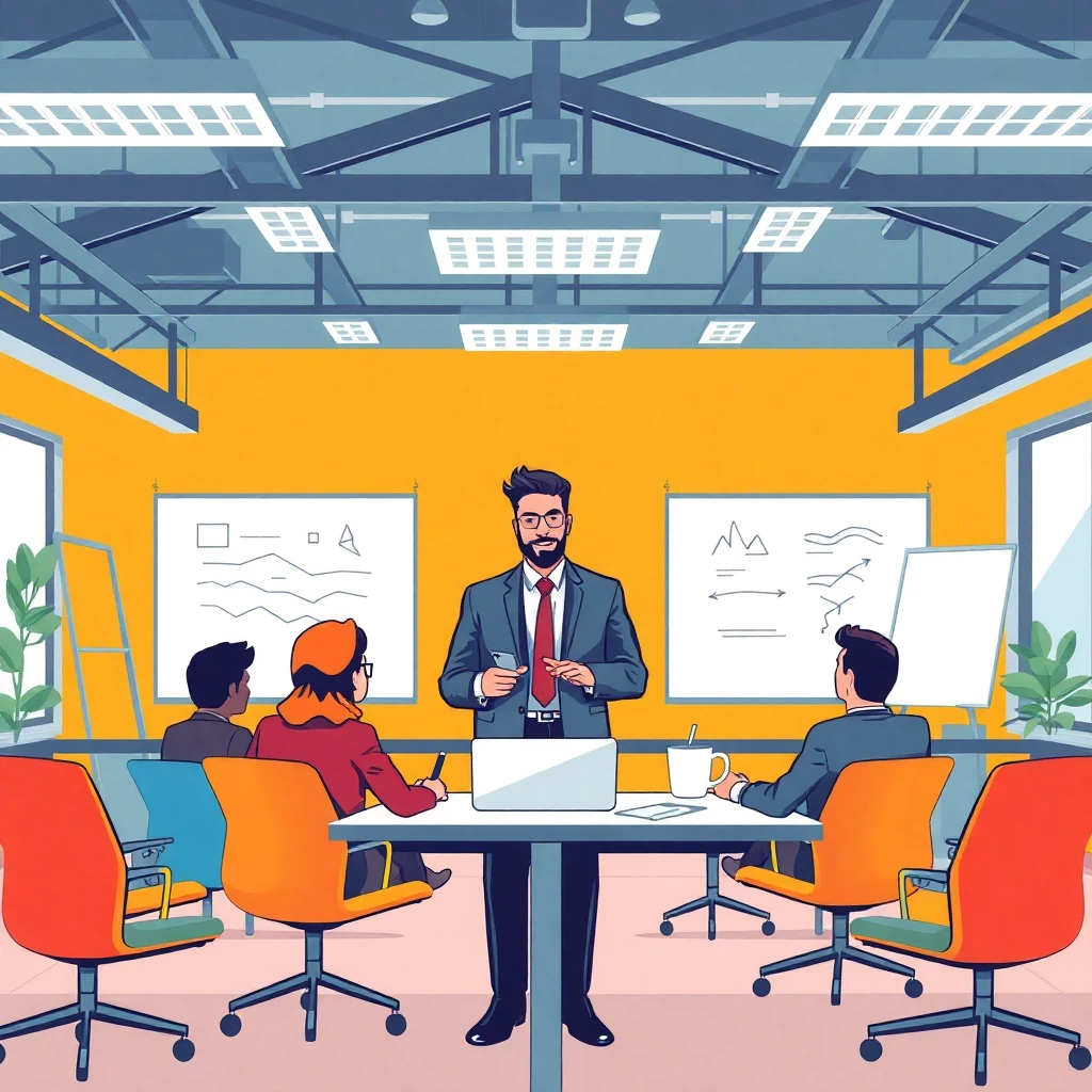 Leading a team meeting