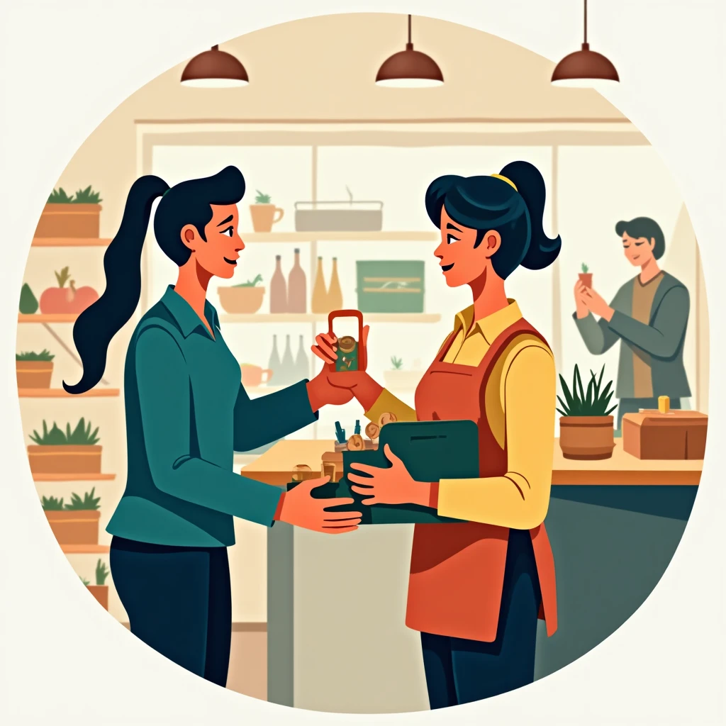 In-store customer service at a grocery store