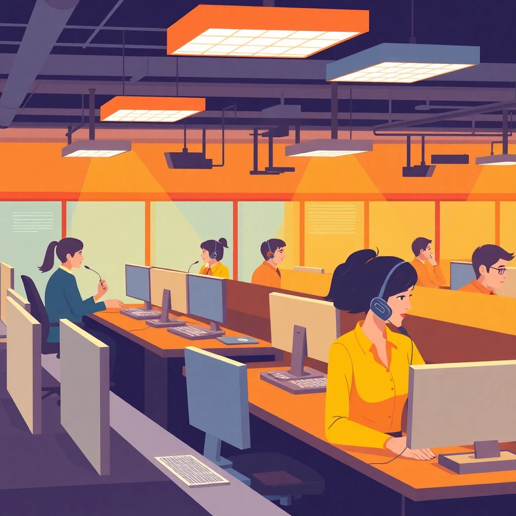 Busy call center environment