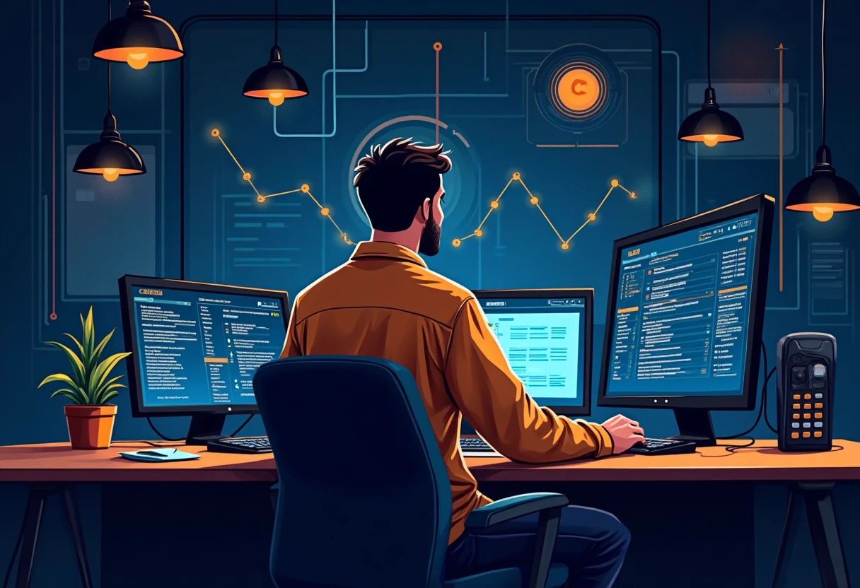 IT Engineer at work