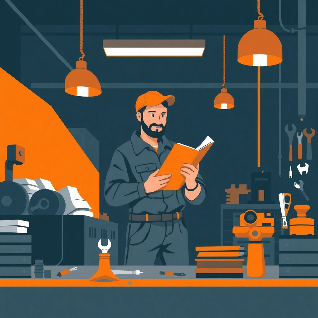 Técnico de mantenimiento trabajando