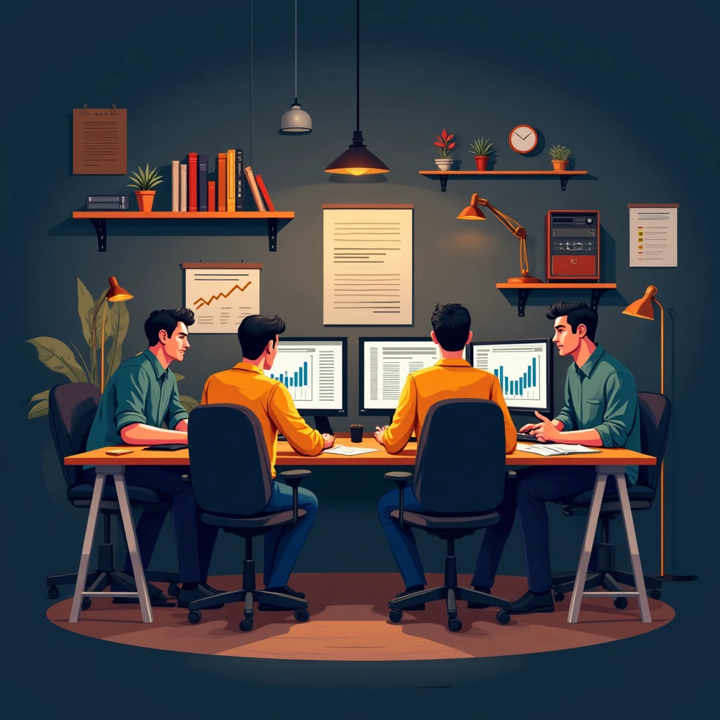 Data science team at work