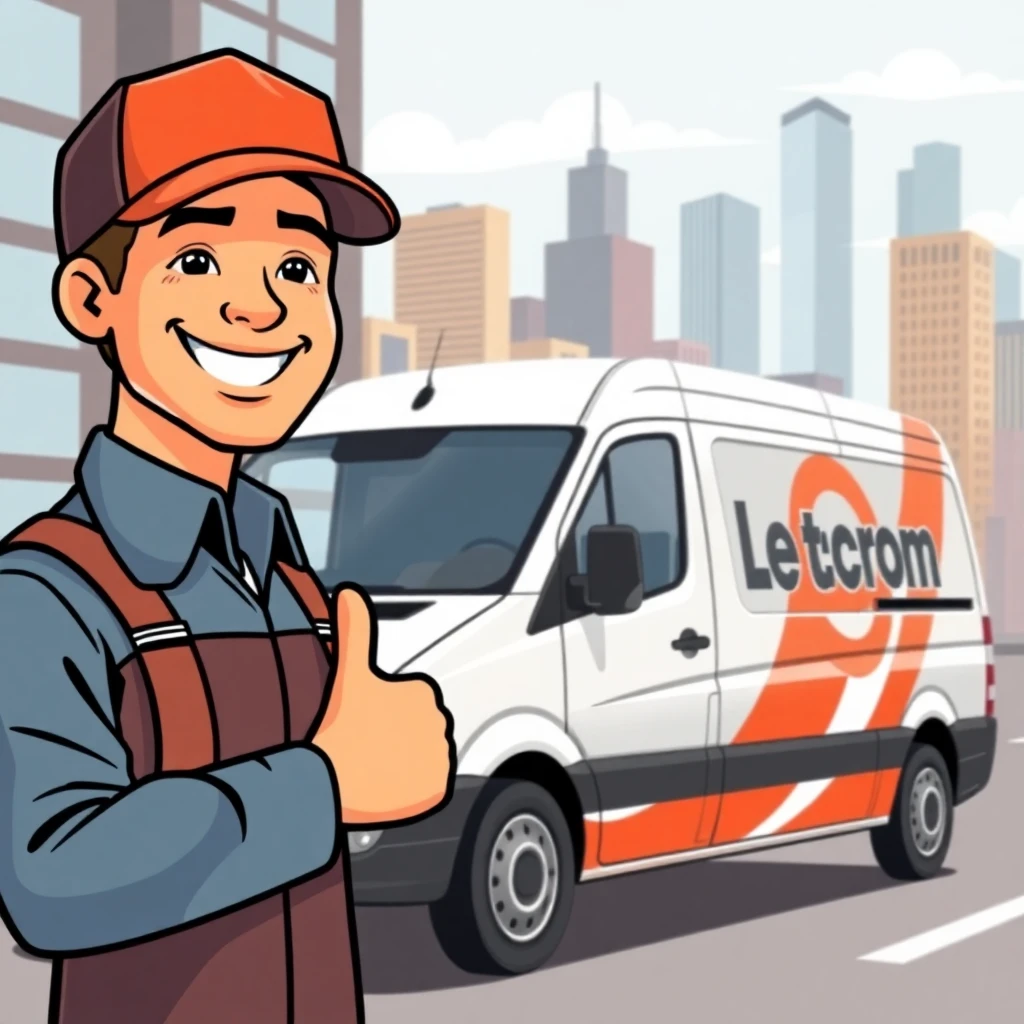 Happy delivery driver