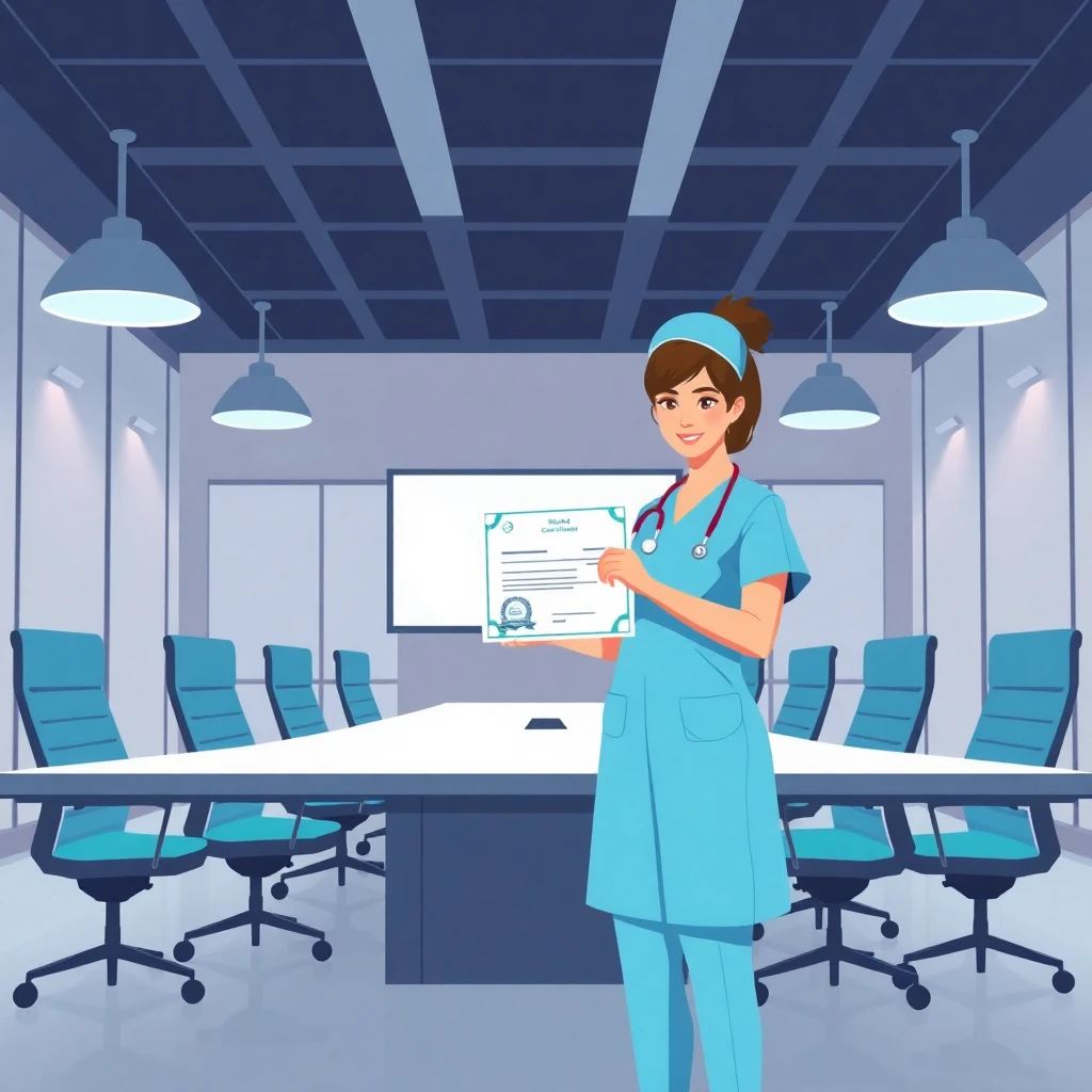 Nurse receiving certification