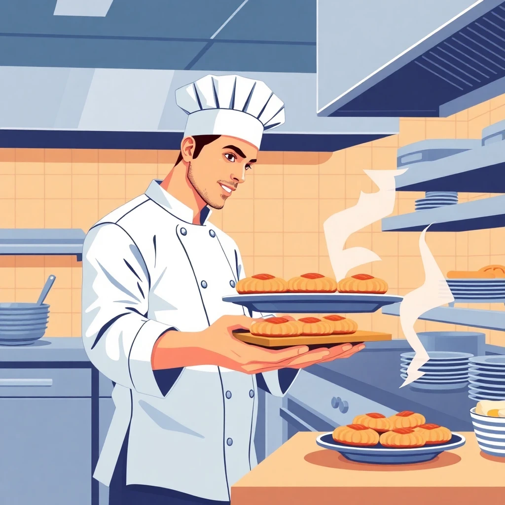 Chef preparing pastries