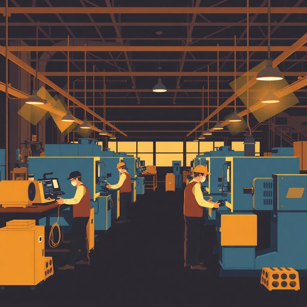 Modern factory work environment