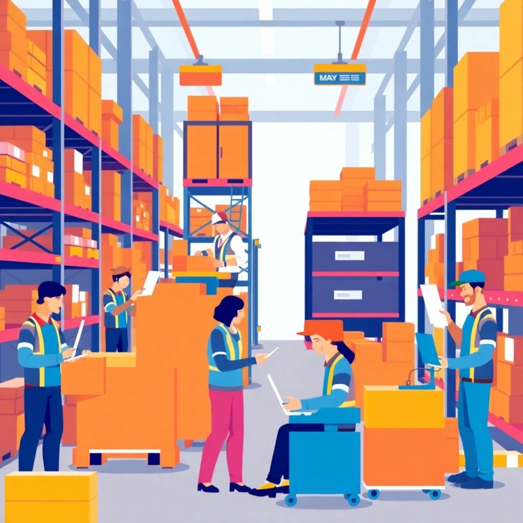 Warehouse with technology