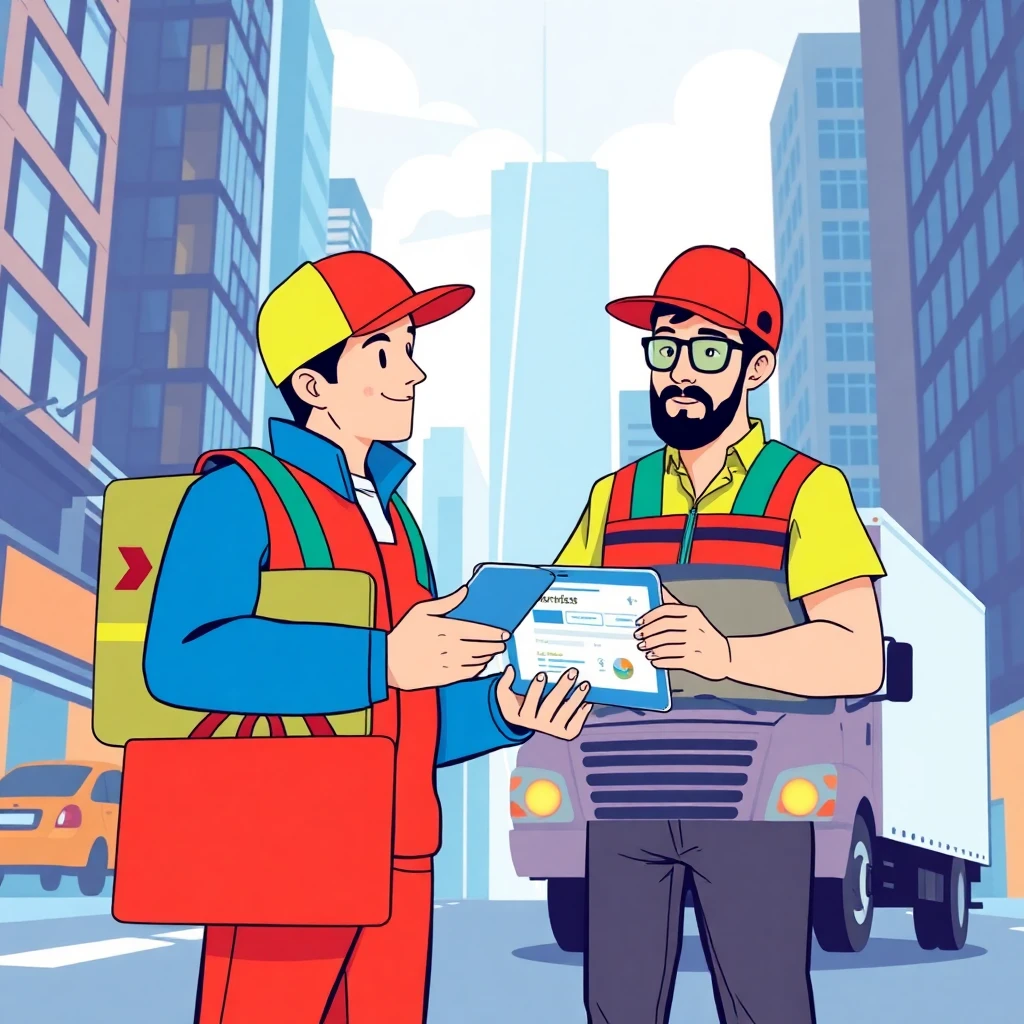 Delivery drivers comparing job options