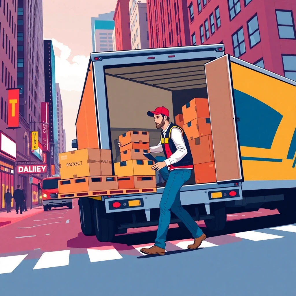 Experienced delivery driver at work