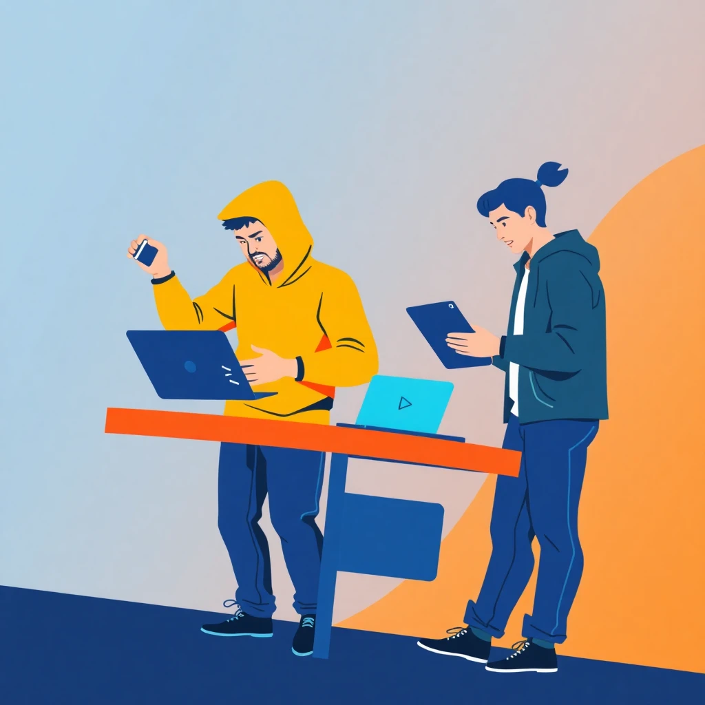 Equipo de trabajo en almacén