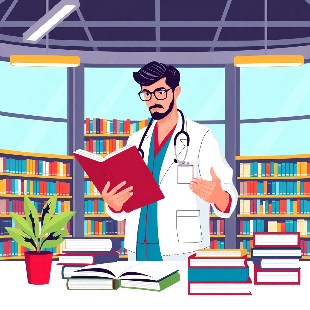 Enfermero estudiando