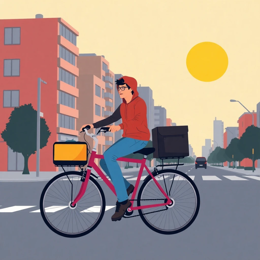 Entregador na cidade
