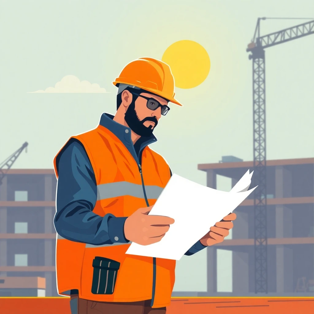 Bauarbeiter auf Baustelle