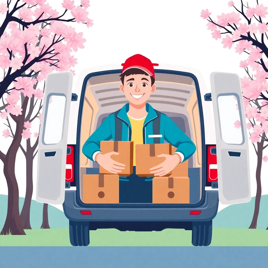 Einsteiger Lieferjob im Frühling