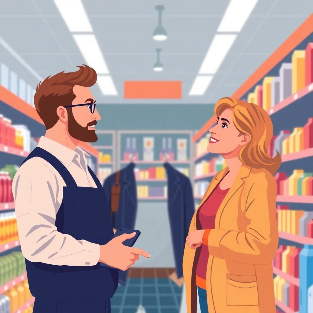 Verkaufsgespräch im Einzelhandel