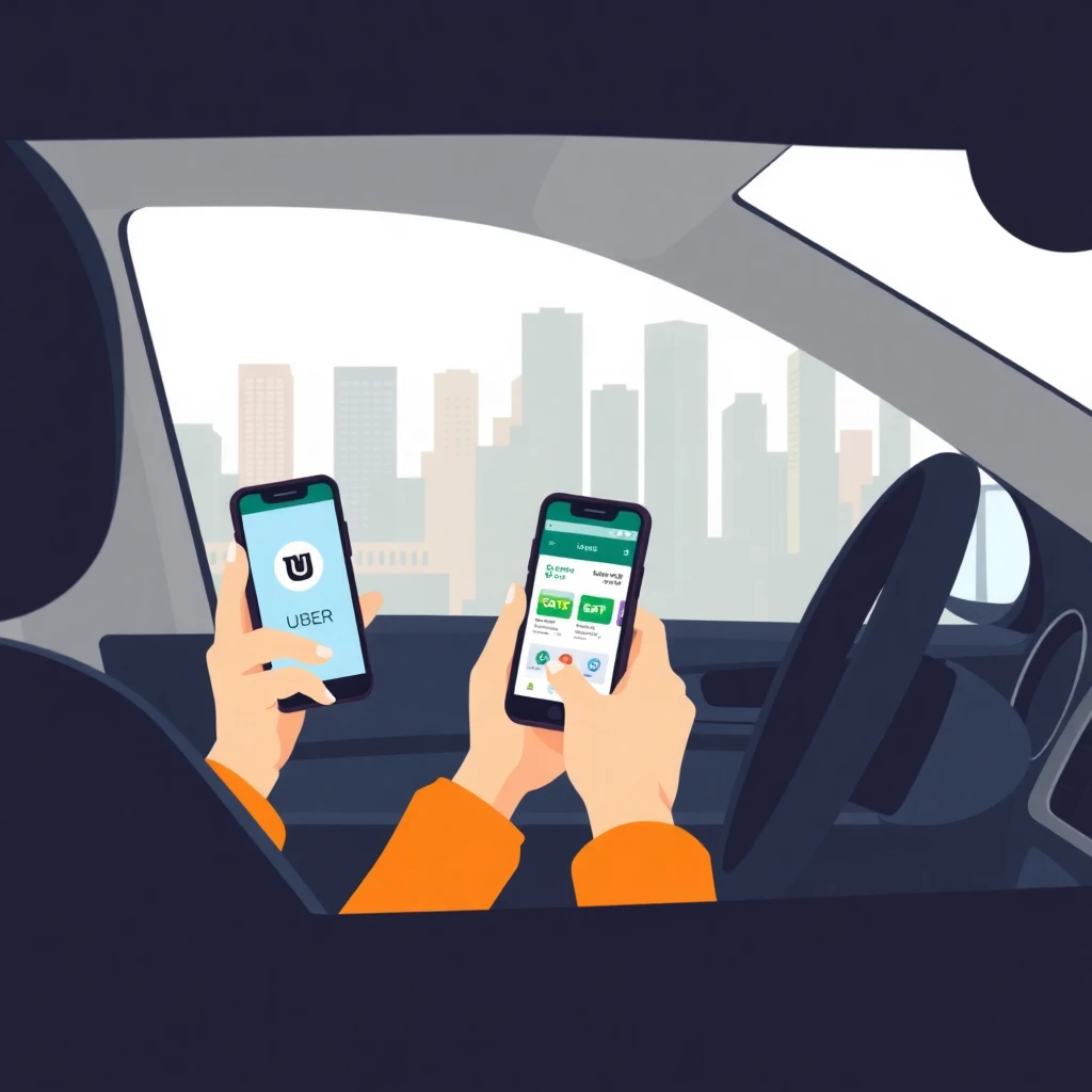 Driver comparing Uber options