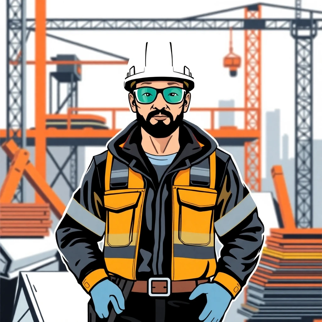 Bauarbeiter auf der Baustelle