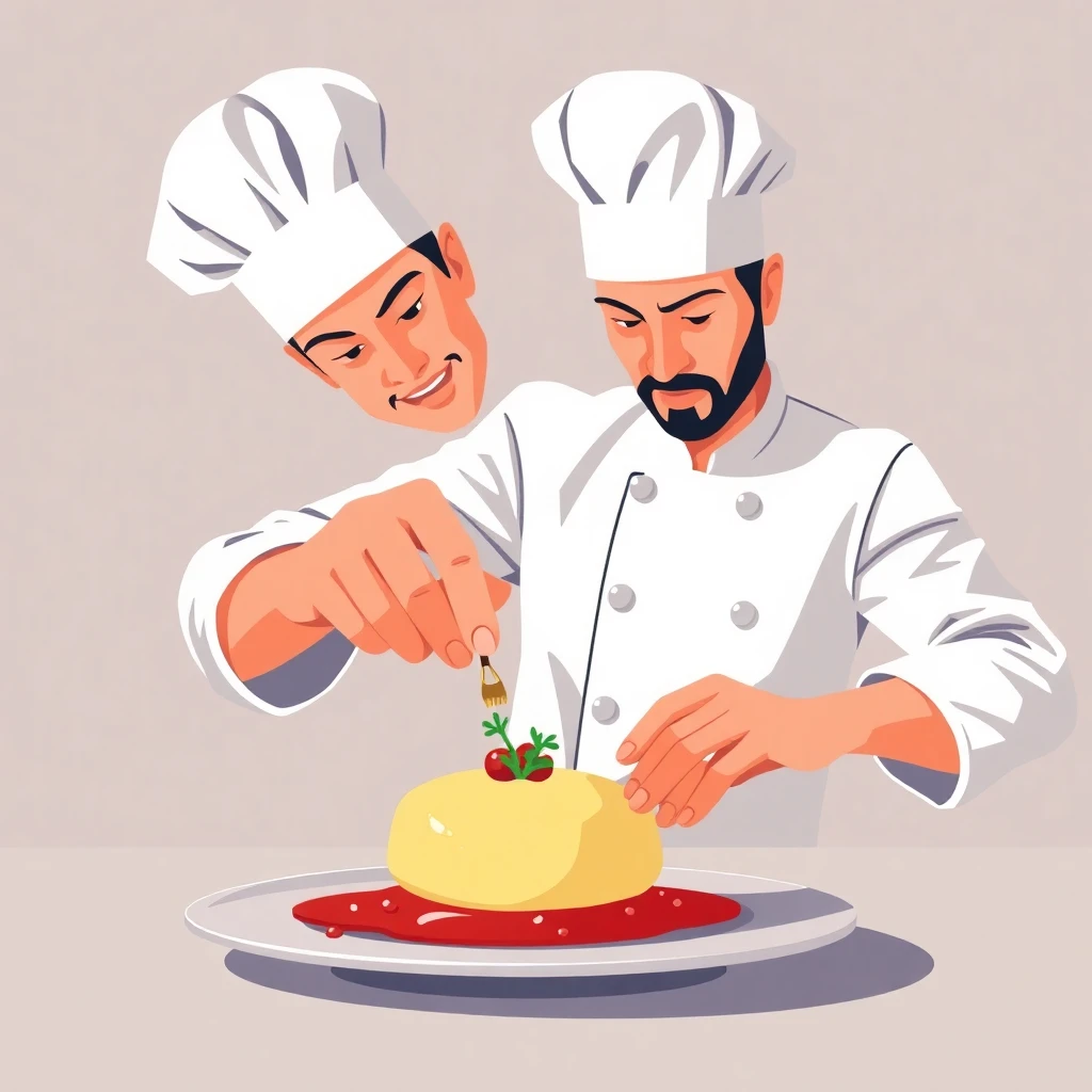Pastry chef at work