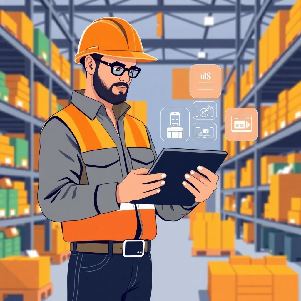 Lagerarbeiter vergleicht Joboptionen