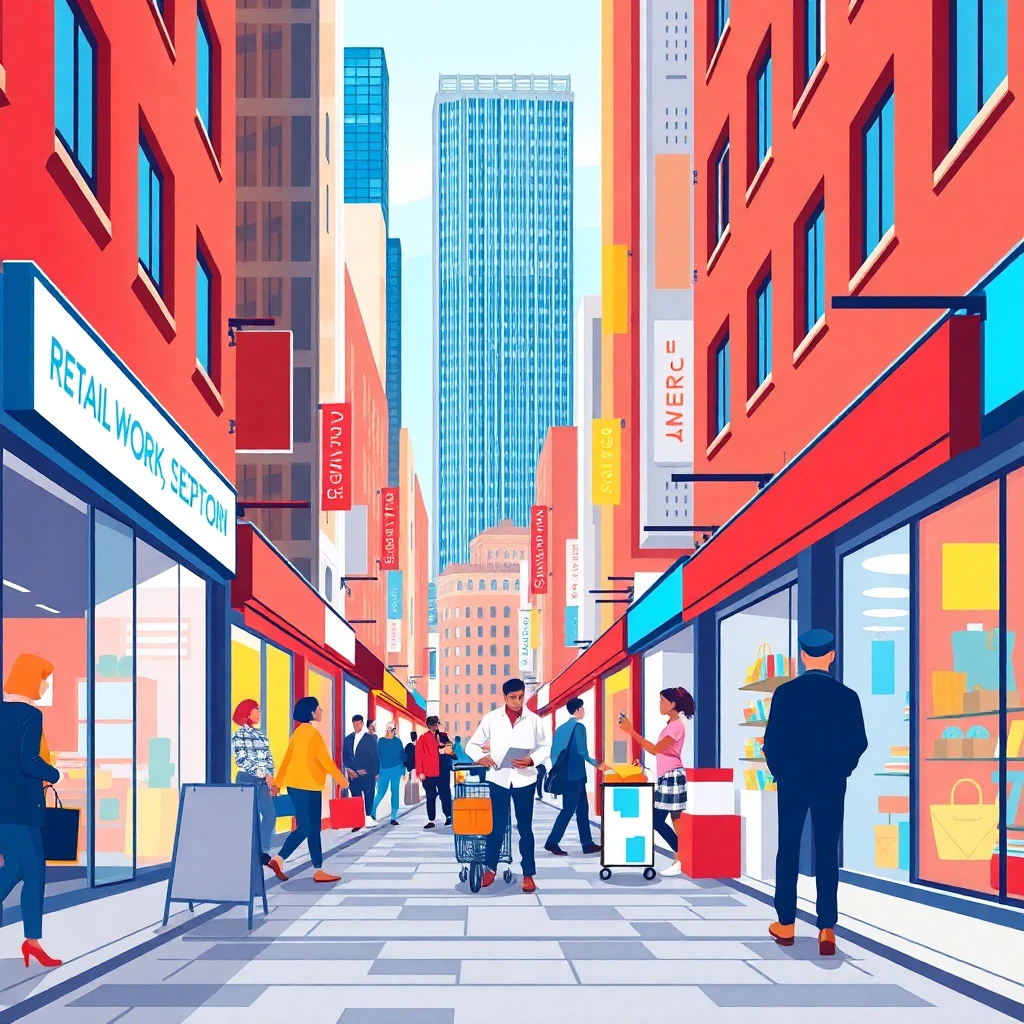 Retail jobs in the city