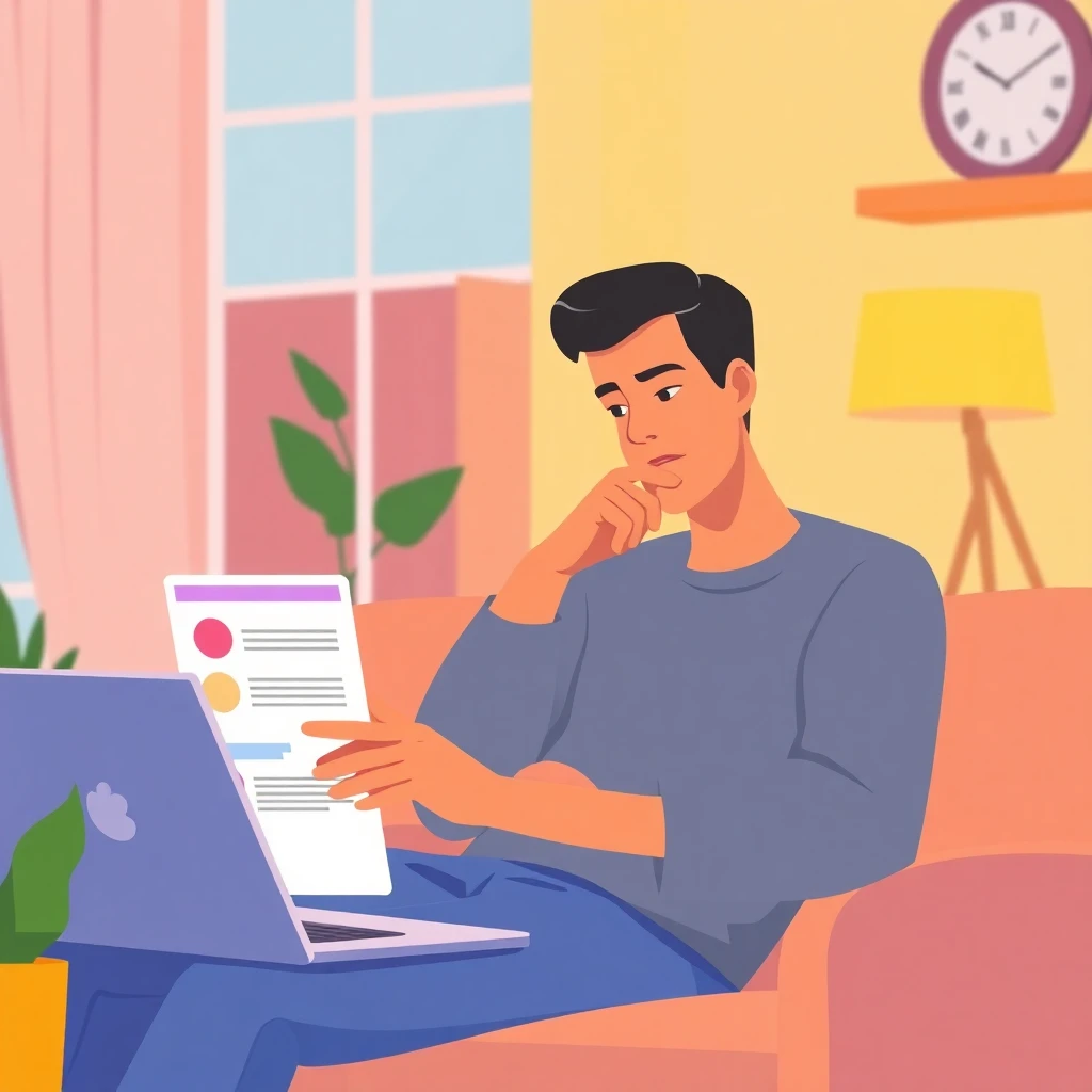 Comparing delivery driver jobs on a laptop