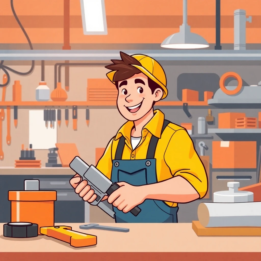 Apprentice at work