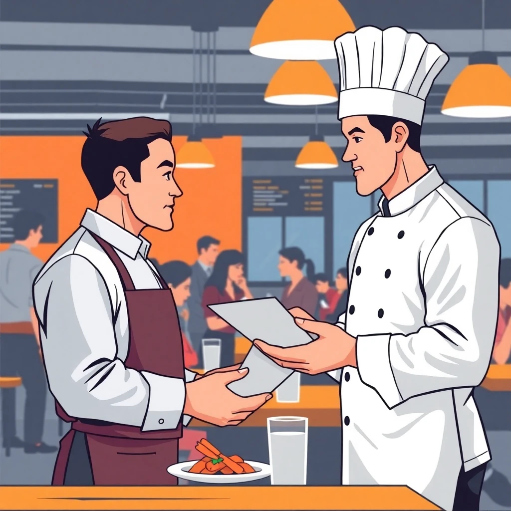 Inside a busy restaurant