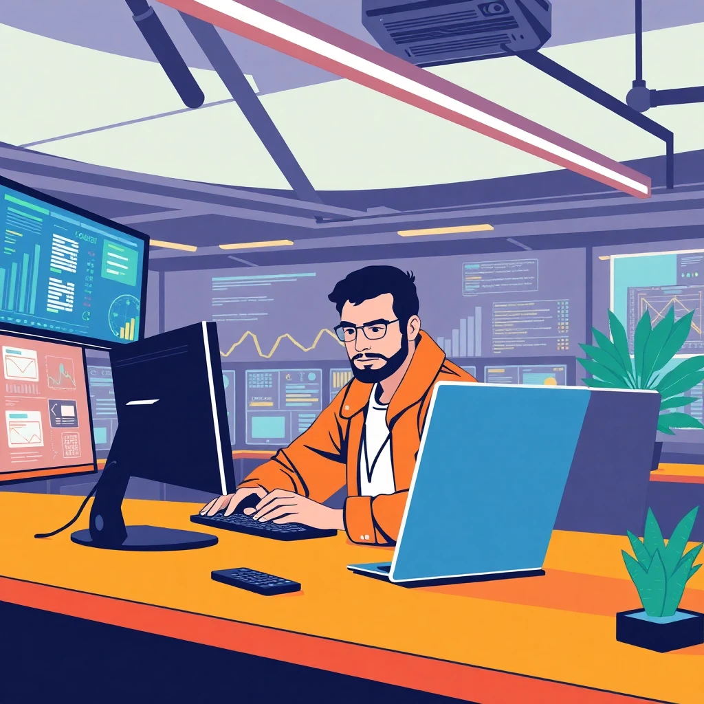 Ambiente de trabajo de alta tecnología