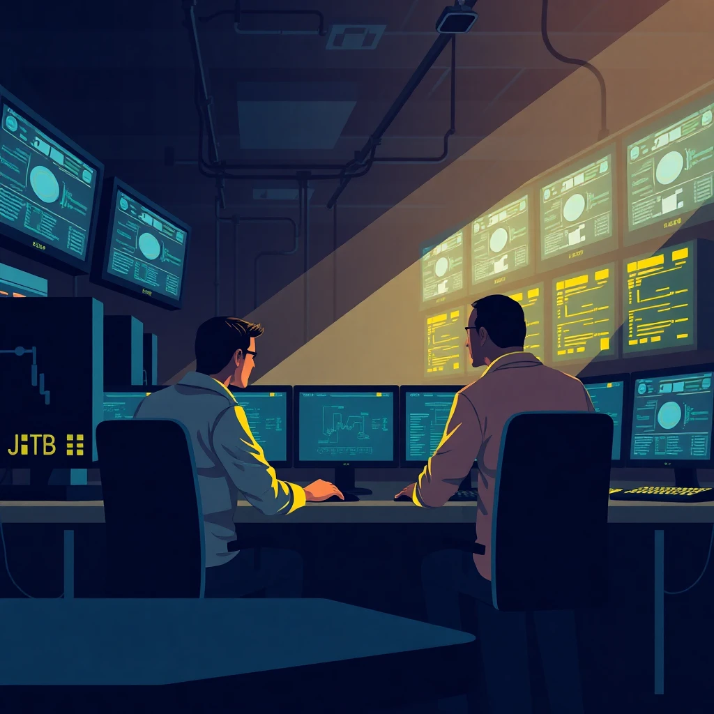 IT professionals in a control room