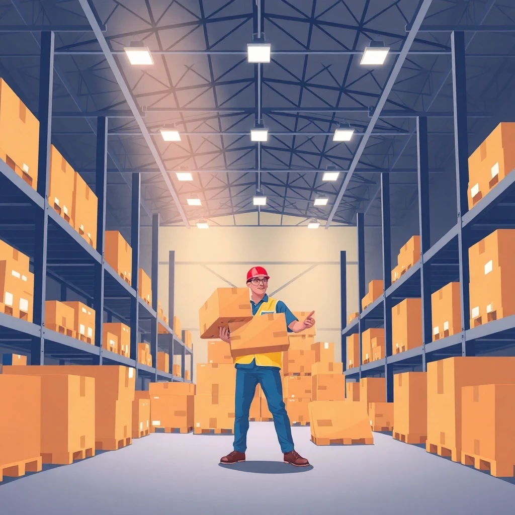 Lagerarbeit im modernen Lagerhaus